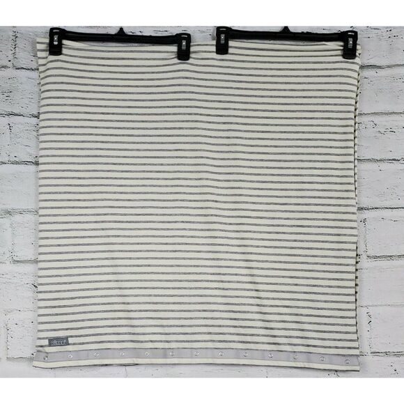 Nuroo Gray White Gray striped Multi Use Breastfeeding Scarf - Picture 1 of 4